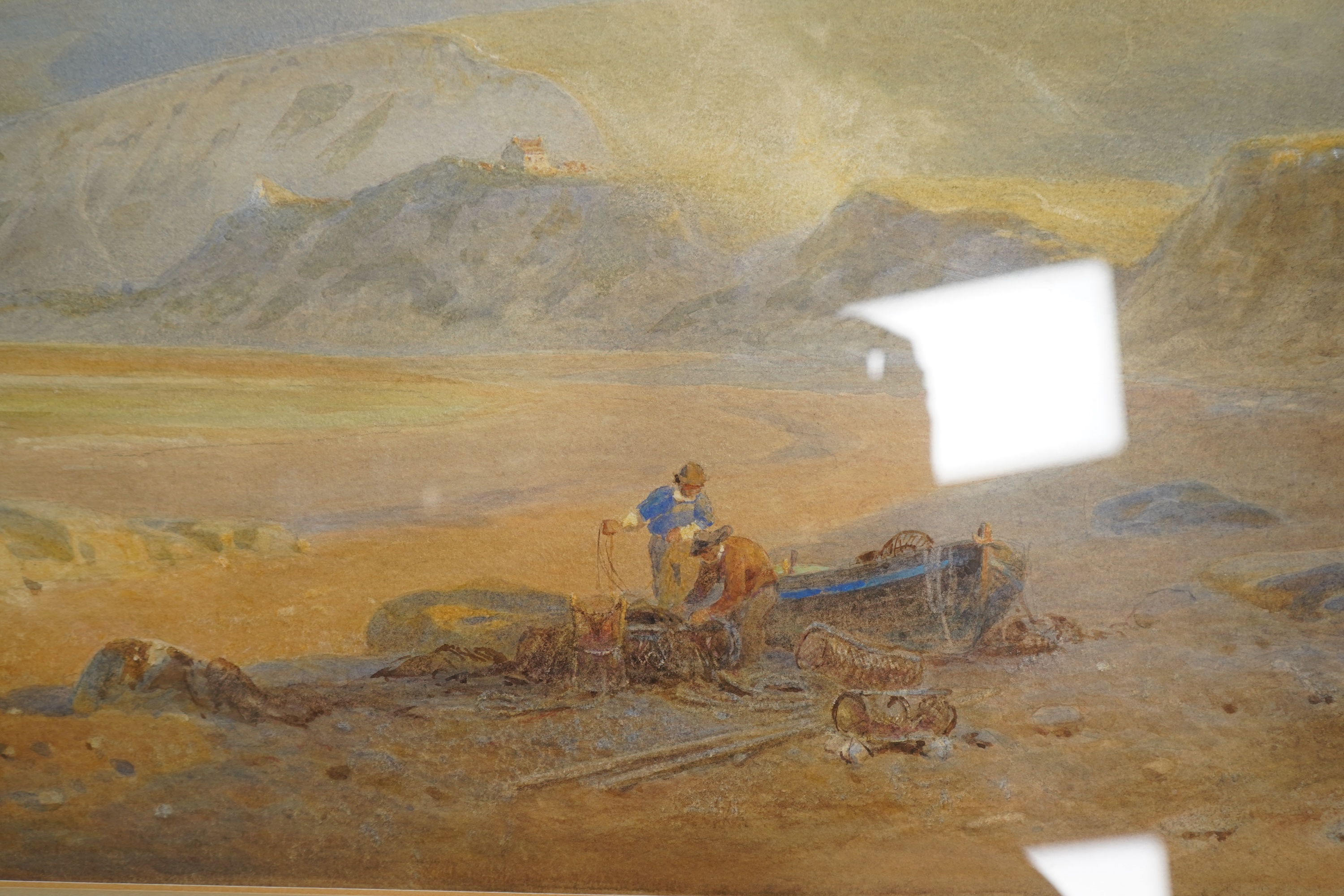 George Henry Hine (1811-1895), ‘Beachy Head 1878’, signed and dated, ex. Stacy Marks, exhibited in the Towner Gallery, Eastbourne, 2003, watercolour, 34 x 72cm